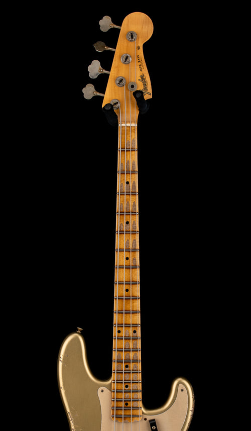 Fender Custom Shop Limited Edition "P" Jazz Bass Heavy Relic - Aged Aztec Gold #83186