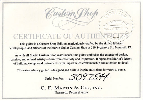 Martin Custom Shop D-28 Style Pale Moon Ebony #97544 (Empire Music Spec)