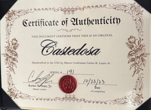 Used Castedosa Guitars Marianna Semi-Hollow (2023) - Aged Cherry Red #191 with Original Hard Case