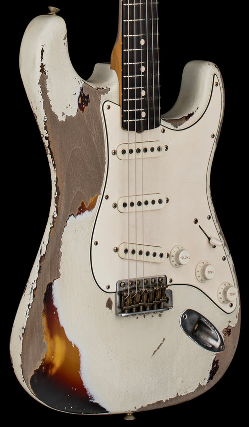 Fender Custom Shop Masterbuilt Kyle McMillin Stratocaster Ultimate Relic - Olympic White/3-Color Sunburst #38049