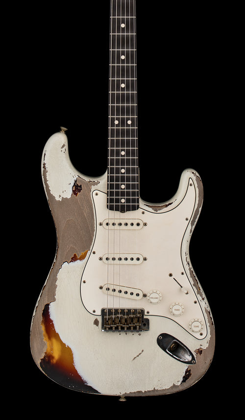 Fender Custom Shop Masterbuilt Kyle McMillin Stratocaster Ultimate Relic - Olympic White/3-Color Sunburst #38049