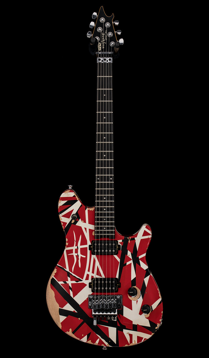 EVH Limited Edition Wolfgang Special Striped Series - Aged Red, Black, and White #50351