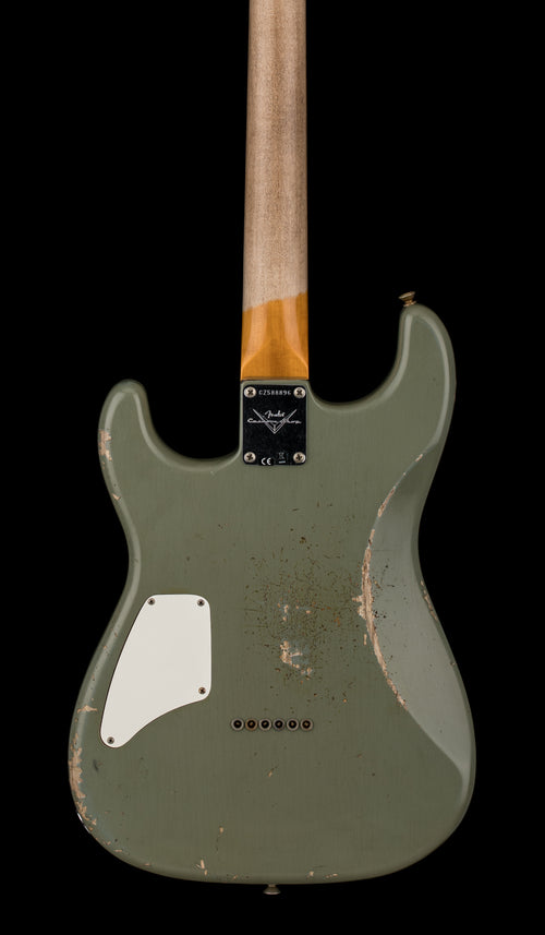 Fender Custom Shop 1966 Stratocaster SH Heavy Relic - Super Faded Aged Antique Olive Drab #88896