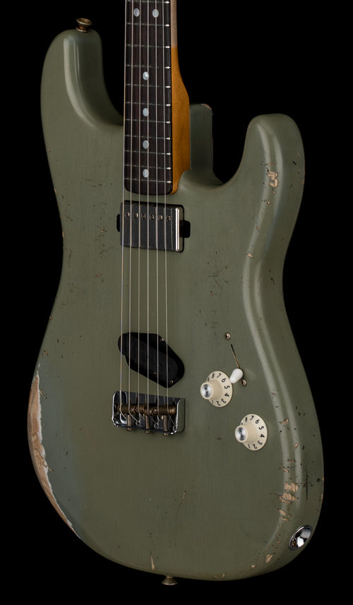 Fender Custom Shop 1966 Stratocaster SH Heavy Relic - Super Faded Aged Antique Olive Drab #88896