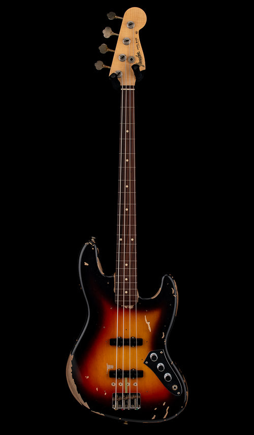 Fender Custom Shop Jaco Pastorius Tribute Fretless Jazz Bass Relic - 3-Color Sunburst #40031