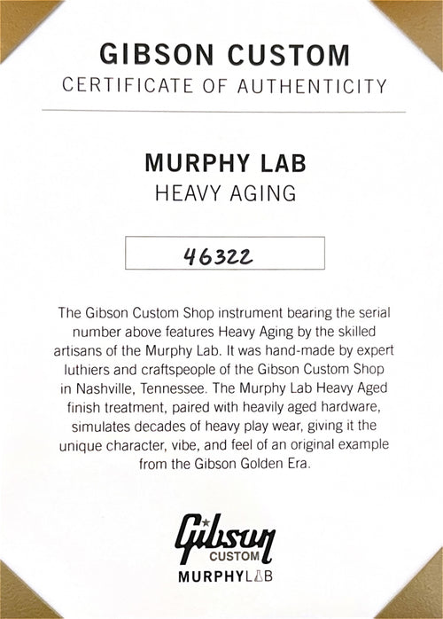 Gibson Custom Shop Limited Edition 1954 Les Paul Custom Reissue Murphy Lab Heavy Aged - Ebony #46322