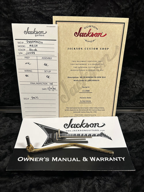 Jackson Custom Shop Korina RR 2H FR - Black #11488 (Empire Music Spec)