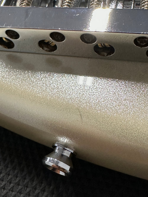 Used Fender Blacktop Jazz Bass (2011) - White Chrome Pearl #05592 with Gig Bag