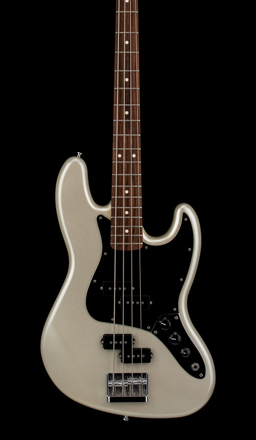 Used Fender Blacktop Jazz Bass (2011) - White Chrome Pearl #05592 with Gig Bag