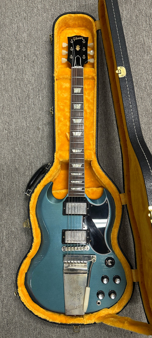 Used Gibson Custom Shop 1964 SG Standard Murphy Lab Ultra Light Aged - Pelham Blue #03964 with Original Hard Case