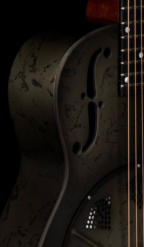 Used National NRP-B 14-Fret Resonatior - Black Rust #18917 with Original Hard Case