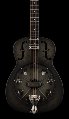 Used National NRP-B 14-Fret Resonatior - Black Rust #18917 with Original Hard Case