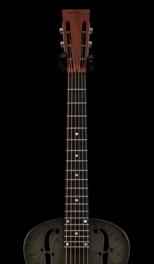 Used National NRP-B 14-Fret Resonatior - Black Rust #18917 with Original Hard Case