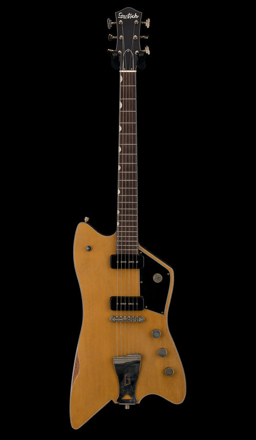 Used Gretsch Custom Shop Masterbuilt Gonzalo Madrigal G6199 Caddy Bo Relic (2022) - Super Faded TV Yellow #12396 with Original Hard Case