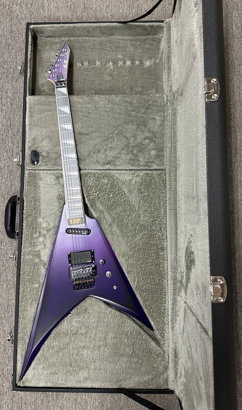 ESP E-II Alexi Ripped - Purple Fade Satin w/ Ripped Pinstripes #ES9122243 (Factory Demonstration Model)