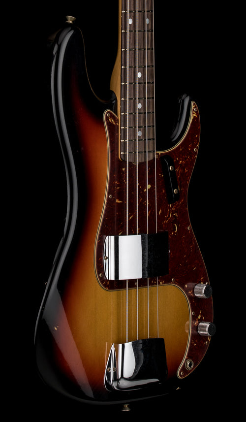 Fender Custom Shop 1966 Precision Bass Journeyman Relic - Faded Bleached 3-Tone Sunburst #88037