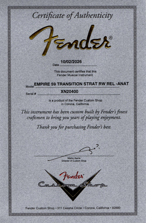 Fender Custom Shop Empire 59 Transition Stratocaster Relic - Aged Natural #20400