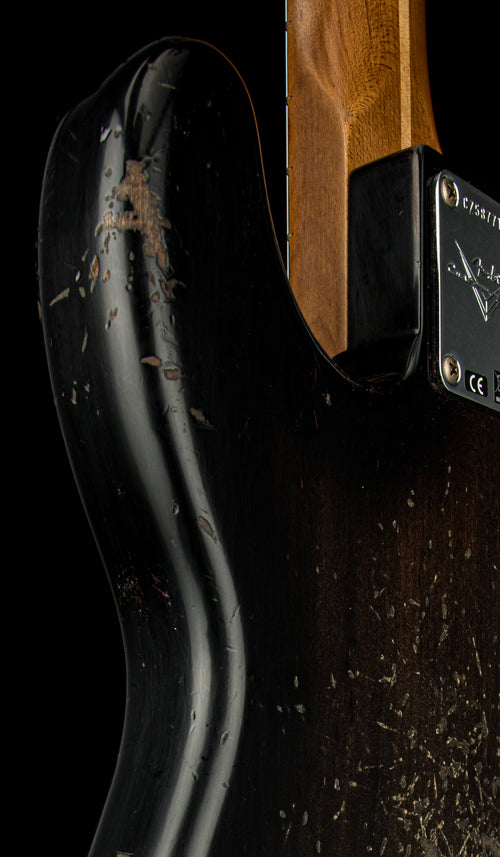 Fender Custom Shop Empire 58 Precision Bass Heavy Relic - Faded Aged Ebony Transparent #87719