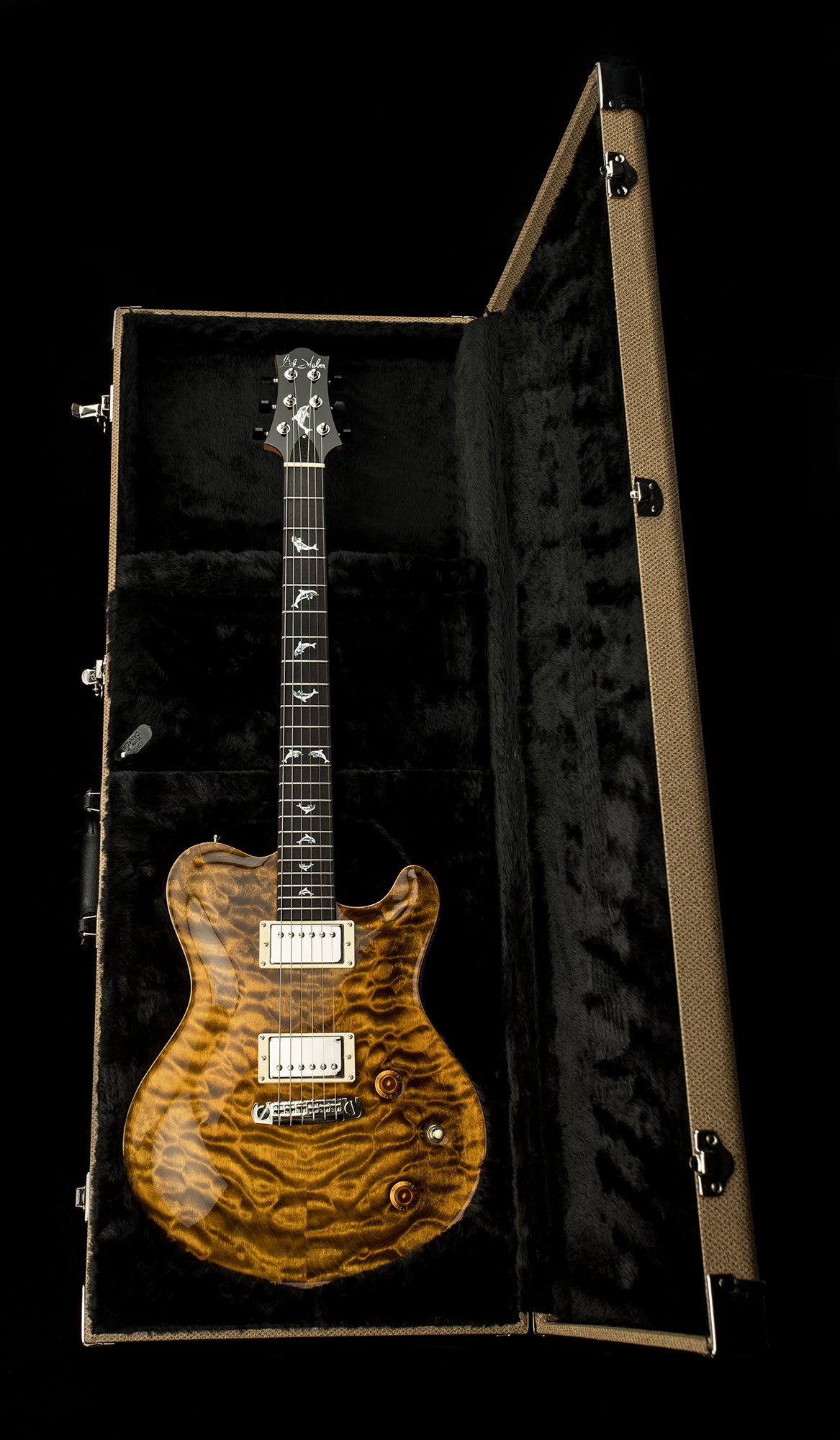 Nik Huber Guitars Dolphin II - Tigereye #65385 – Empire Music