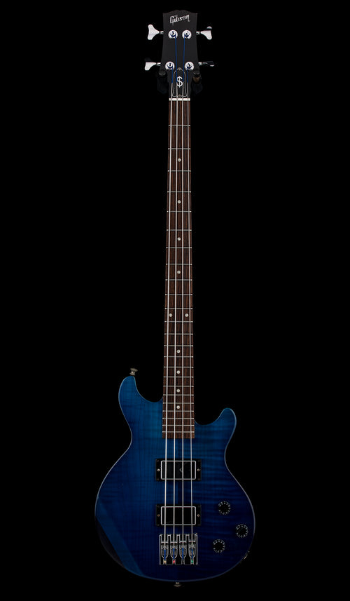 Used Gibson Guitar Of The Week #7 Les Paul Money Bass (2007) - Midnight Manhattan Blue #71343 with Original Hard Case