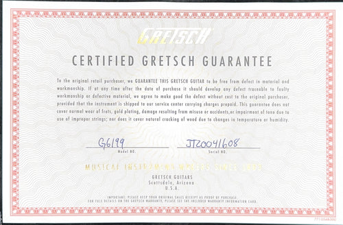 Used Gretsch Professional Collection G6199 Billy-Bo (2020) - Firebird Red #41608 with Original Hard Case