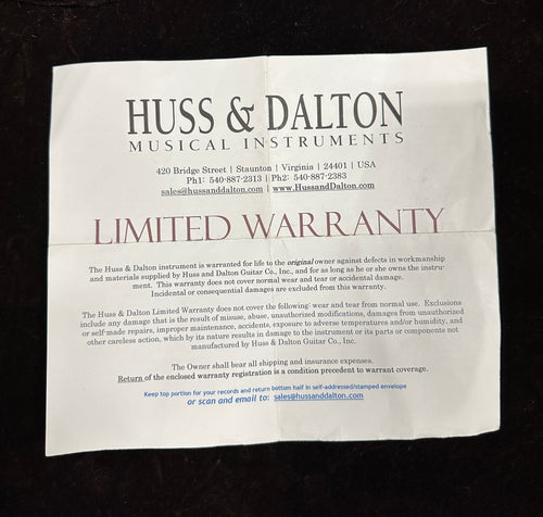 Used Huss & Dalton TOM-M #4026 with Original Hard Case