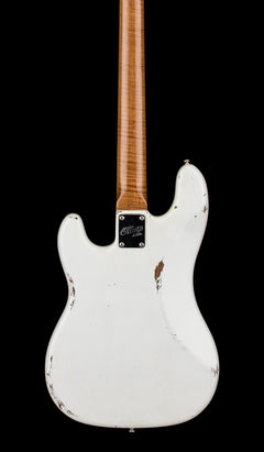 Used Olinto by La Bella PJ Bass Relic - White #1774 with Hard Case