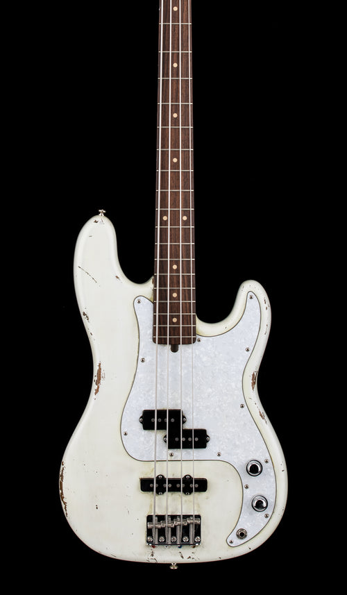 Used Olinto by La Bella PJ Bass Relic - White #1774 with Hard Case