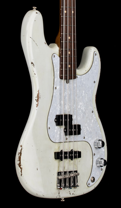 Used Olinto by La Bella PJ Bass Relic - White #1774 with Hard Case