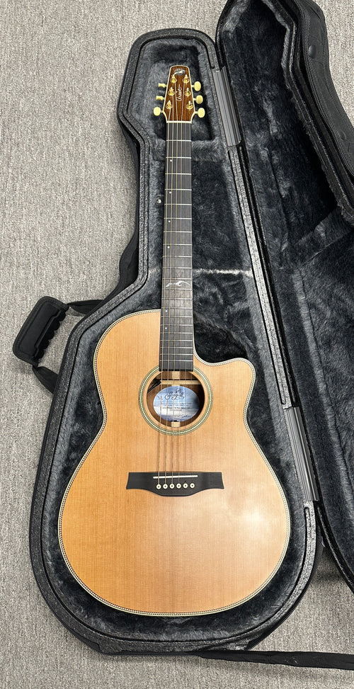 Used Seagull Artist Mosaic CW Folk QII - Natural #00462 with Original Hard Case