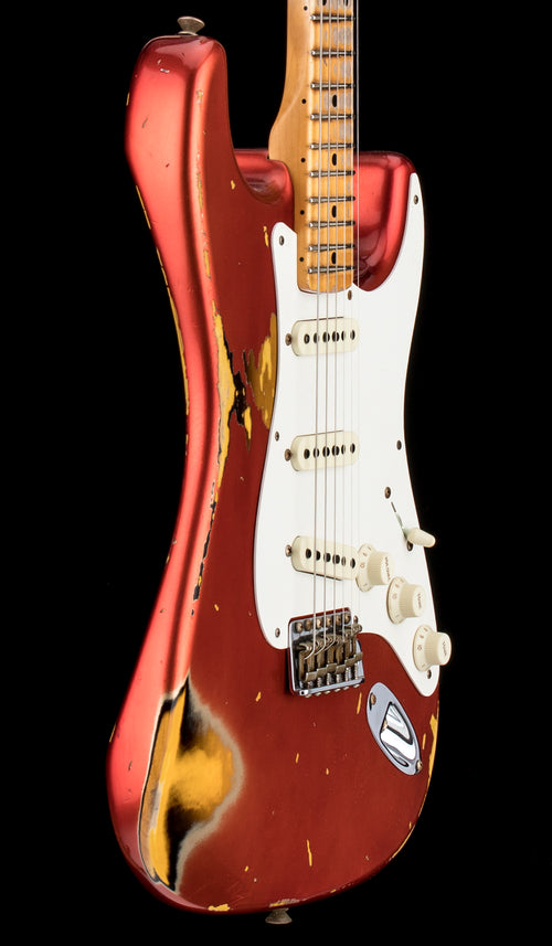 Fender Custom Shop Ltd '56 Stratocaster Heavy Relic - Super Faded Aged Candy Apple Red over 2-Tone Sunburst #61251