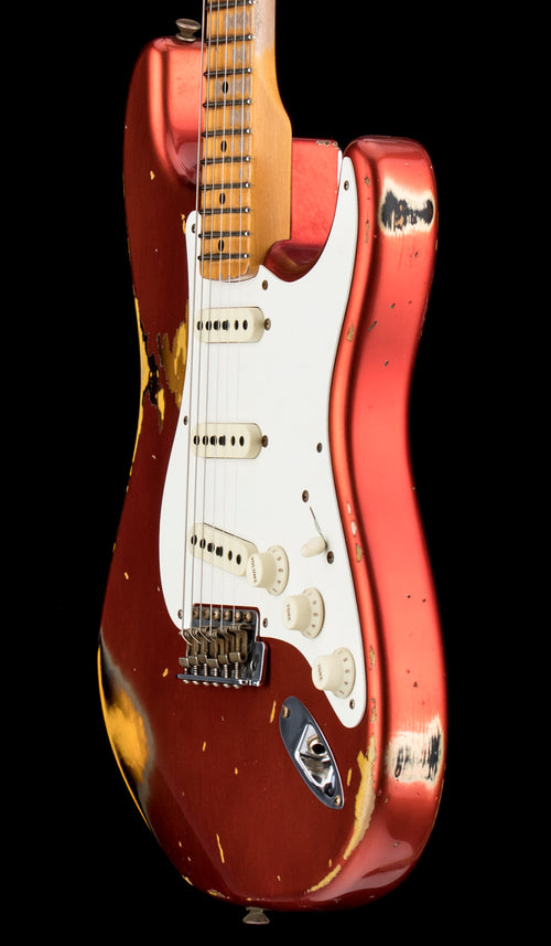 Fender Custom Shop Ltd '56 Stratocaster Heavy Relic - Super Faded Aged Candy Apple Red over 2-Tone Sunburst #61251