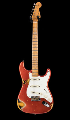 Fender Custom Shop Ltd '56 Stratocaster Heavy Relic - Super Faded Aged Candy Apple Red over 2-Tone Sunburst #61251