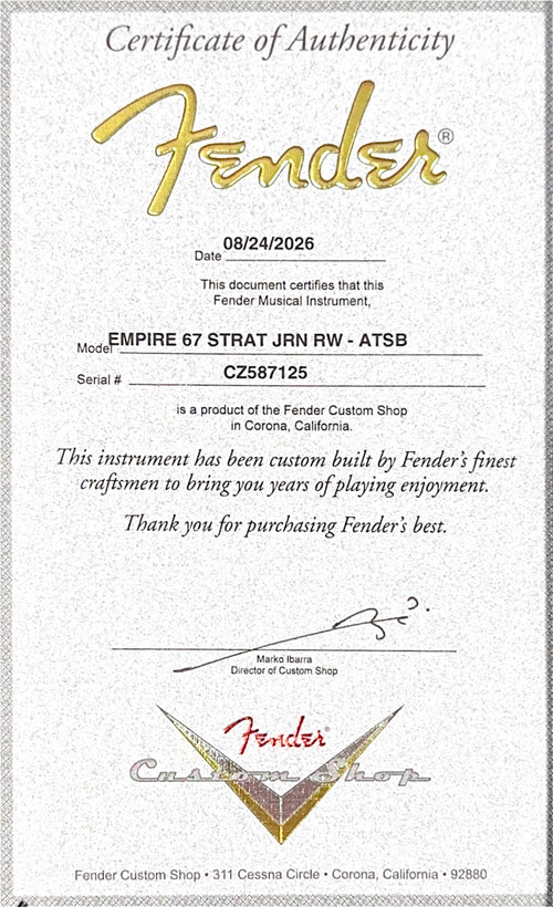 Fender Custom Shop Empire 67 Stratocaster Journeyman Relic - Aged Tobacco Sunburst #87125