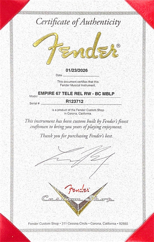 Fender Custom Shop Masterbuilt Levi Perry Empire 67 Telecaster Relic - Graffiti Burst #23712