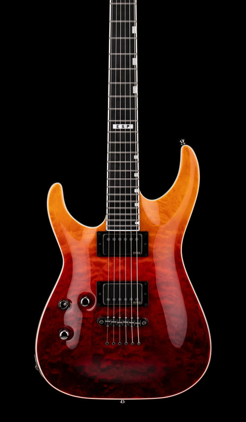 ESP E-II Horizon NT-II LH - Tiger Eye Amber Fade #ES4912243 (Factory Demonstration Model)