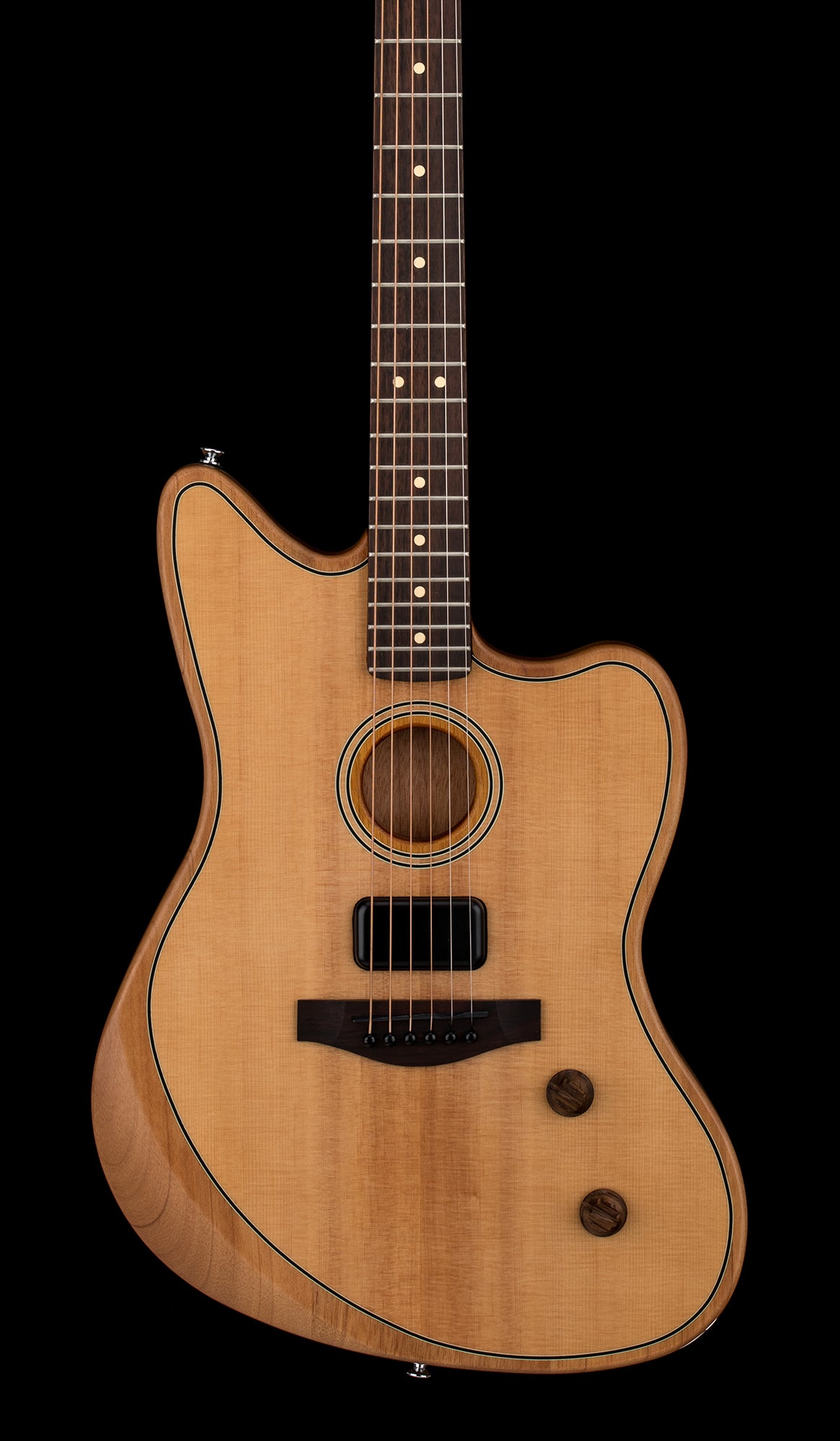 ギター Fender Acoustasonic Standard Jazzmaster Fender Acoustasonic Standard Jazzmaster - Aged Natural