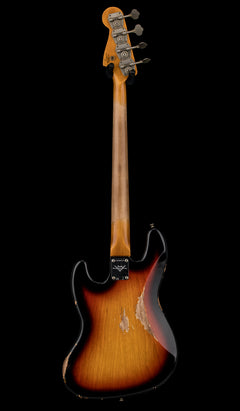 Fender Custom Shop 1961 Jazz Bass Heavy Relic - Bleached 3-Tone Sunburst #88214