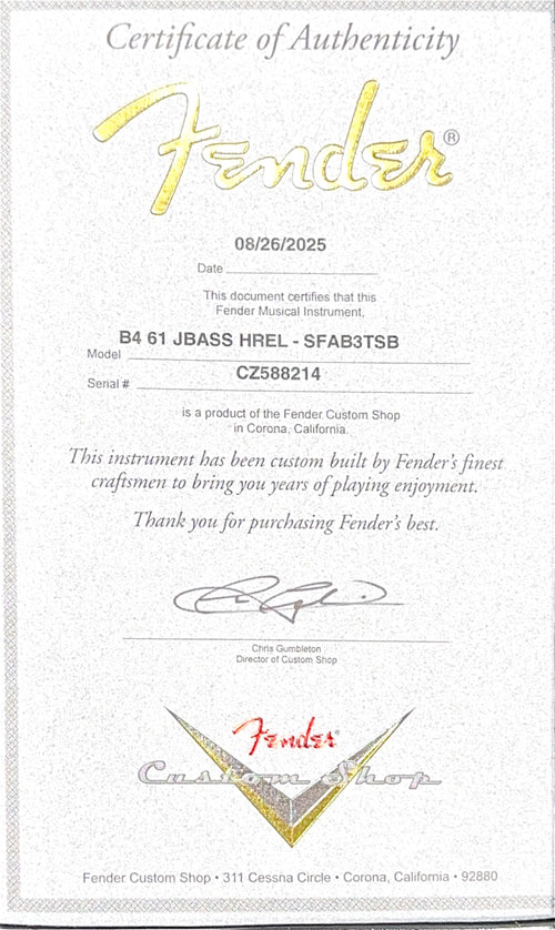 Fender Custom Shop 1961 Jazz Bass Heavy Relic - Bleached 3-Tone Sunburst #88214