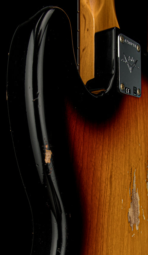 Fender Custom Shop 1961 Jazz Bass Heavy Relic - Bleached 3-Tone Sunburst #88214