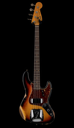 Fender Custom Shop 1961 Jazz Bass Heavy Relic - Bleached 3-Tone Sunburst #88214