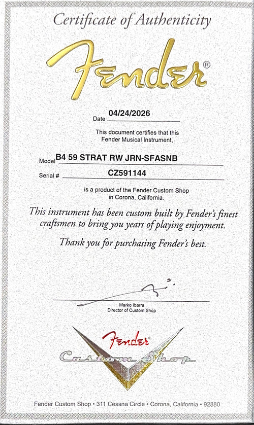 Fender Custom Shop 1959 Stratocaster Journeyman Relic - Super Faded Aged Sonic Blue #91144