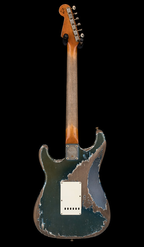 Fender Custom Shop Masterbuilt Dale Wilson 1961 Stratocaster Heavy Relic - Dark Lake Placid Blue over Lake Placid Blue #91709