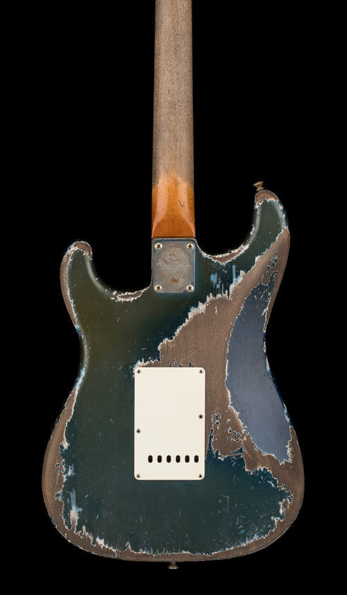 Fender Custom Shop Masterbuilt Dale Wilson 1961 Stratocaster Heavy Relic - Dark Lake Placid Blue over Lake Placid Blue #91709