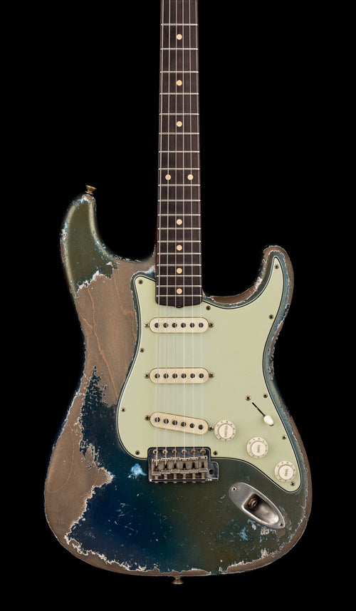 Fender Custom Shop Masterbuilt Dale Wilson 1961 Stratocaster Heavy Relic - Dark Lake Placid Blue over Lake Placid Blue #91709