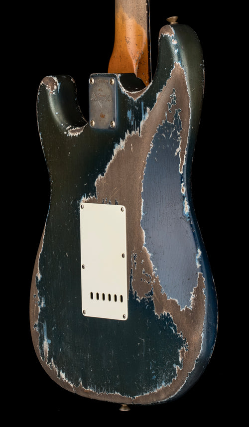Fender Custom Shop Masterbuilt Dale Wilson 1961 Stratocaster Heavy Relic - Dark Lake Placid Blue over Lake Placid Blue #91709