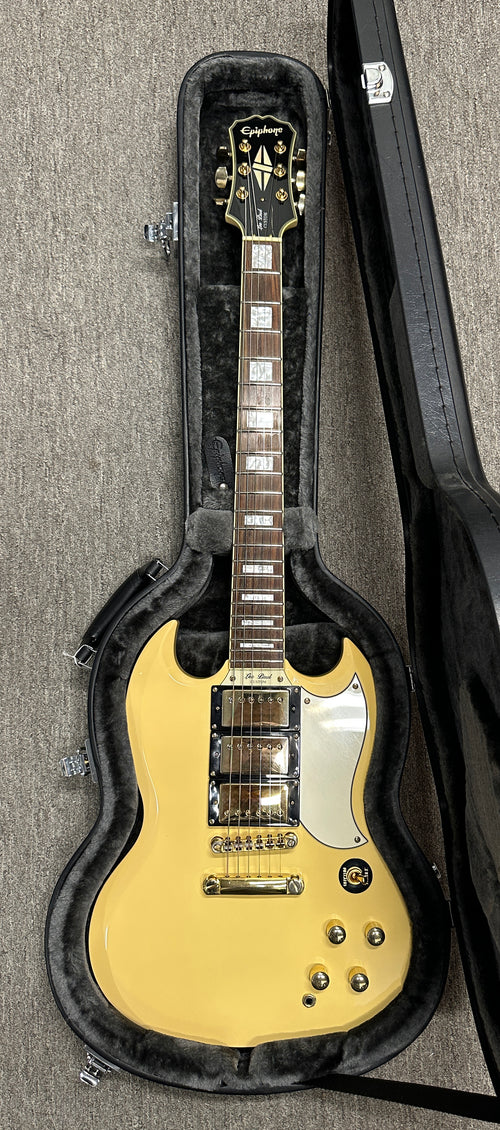 Used Epiphone G-400 Les Paul SG Custom (2007) - Antique Ivory #09480 with Original Hard Case