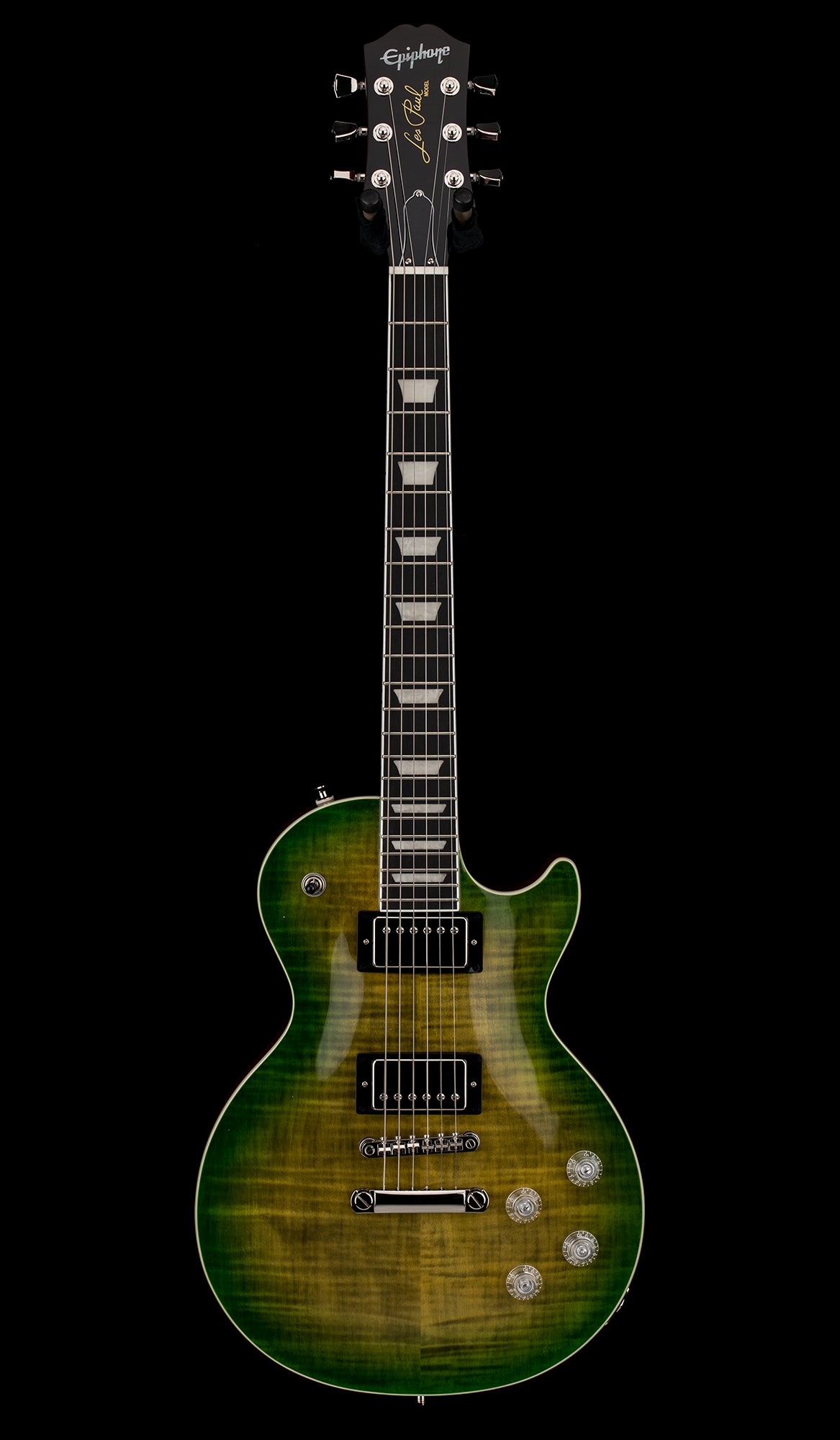 Epiphone Les Paul グリーン Epiphone Les Paul Modern Figured - Iguana Burst #29114 – Empire Music
