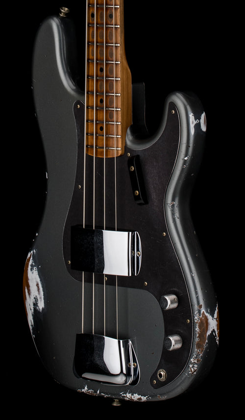 Fender Custom Shop Empire 58 Precision Bass Heavy Relic - Faded Aged Charcoal Frost Metallic #91085