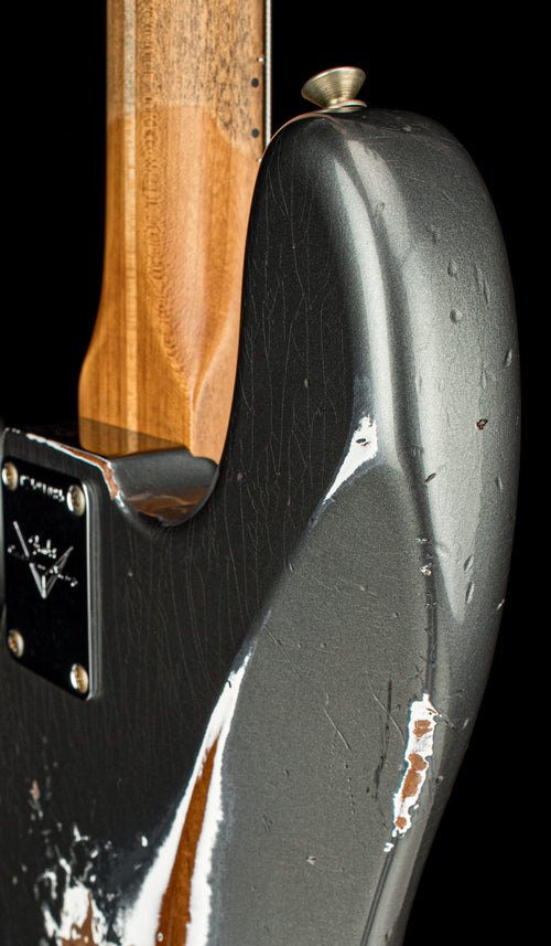 Fender Custom Shop Empire 58 Precision Bass Heavy Relic - Faded Aged Charcoal Frost Metallic #91085